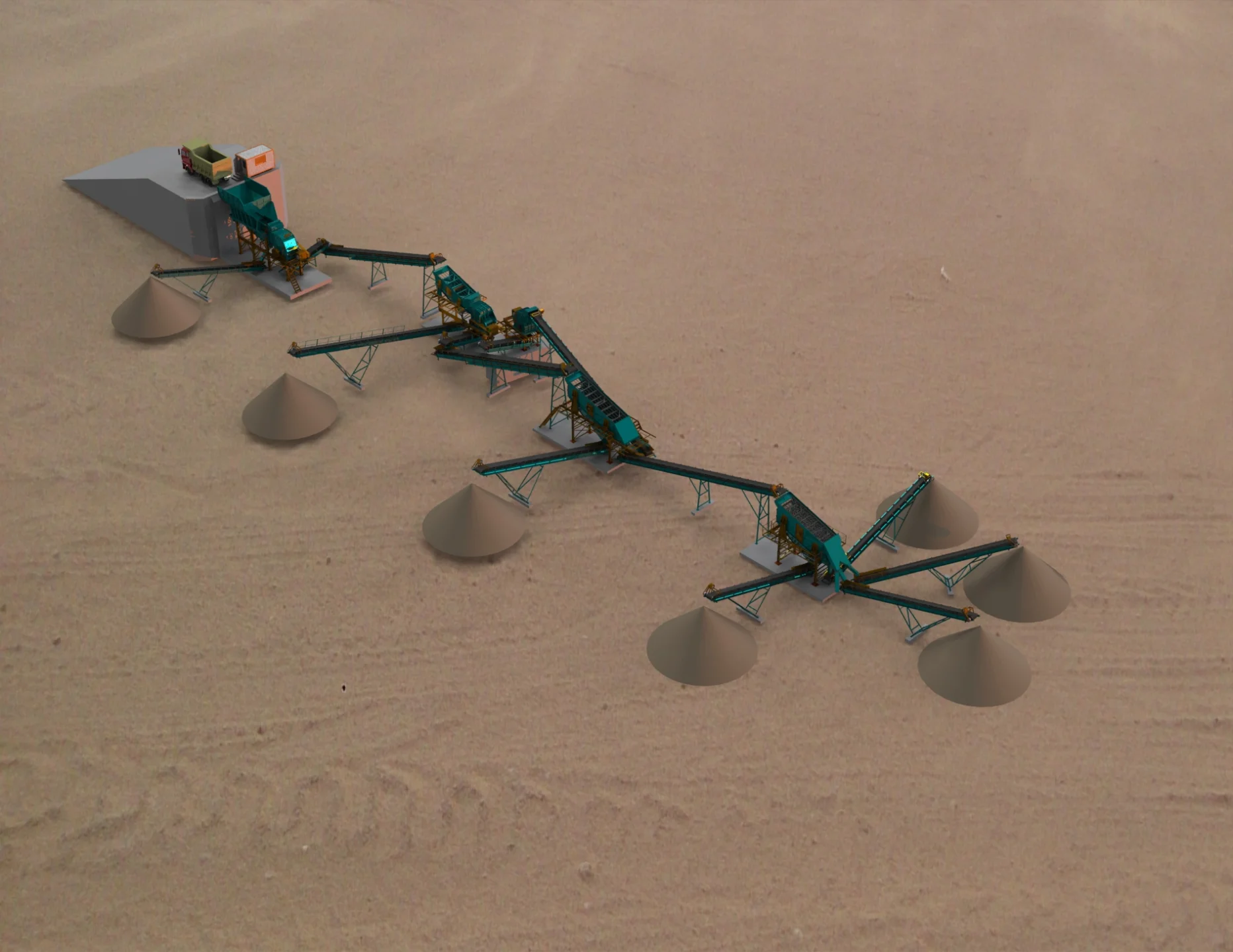 300 - 350 Ton / Saat Sabit Kırma Ve Eleme Tesisi - 1